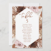 Boho Terracotta Hochzeitstisch-Seekarten Einladung (Vorderseite)