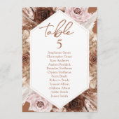 Boho Terracotta Hochzeitstisch-Seekarten Einladung (Vorderseite)