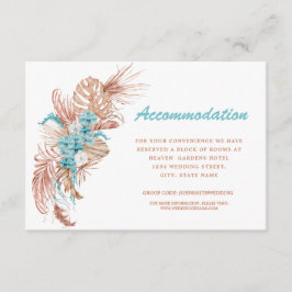 Boho Terracotta Hochzeitsunterkunft Begleitkarte