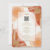 Boho Terracotta Hochzeitsvorlage Einladung (Rückseite)