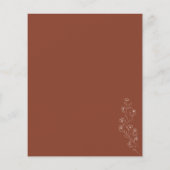 Boho Terracotta Indie brawn Botanic wir tun Budget Flyer (Hinten)