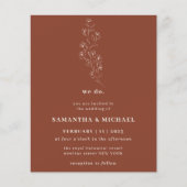 Boho Terracotta Indie brawn Botanic wir tun Budget Flyer (Vorne)