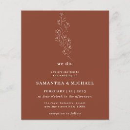 Boho Terracotta Indie brawn Botanic wir tun Budget Flyer