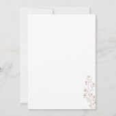 Boho Terracotta Indie Rustic Botanic wir machen Bl Einladung (Rückseite)