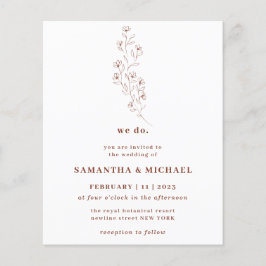 Boho Terracotta Indie Rustic Botanic wir tun Budge Flyer