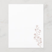 Boho Terracotta Indie Rustic Botanische winzige Bu Flyer (Hinten)