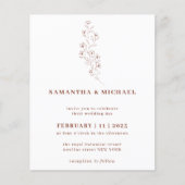 Boho Terracotta Indie Rustic Botanische winzige Bu Flyer (Vorne)