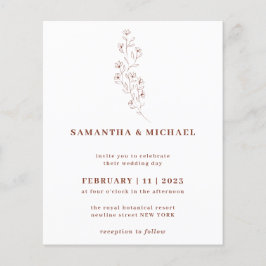 Boho Terracotta Indie Rustic Botanische winzige Bu Flyer