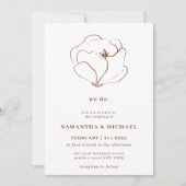 Boho Terracotta Indie Rustikale Eukalyptus wir tun Einladung (Vorderseite)