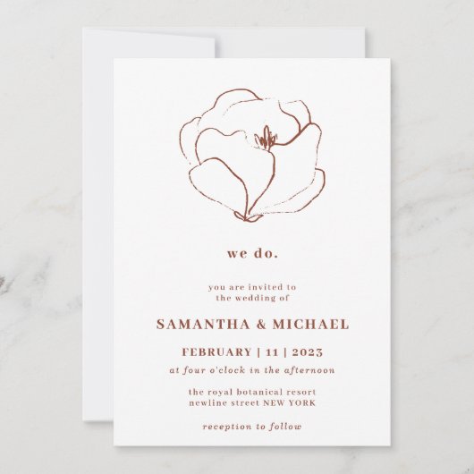 Boho Terracotta Indie Rustikale Eukalyptus wir tun Einladung (Vorderseite)