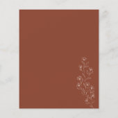 Boho Terracotta Indie Rustikales botanisches Budge Flyer (Hinten)