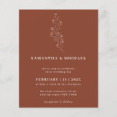 Boho Terracotta Indie Rustikales botanisches Budge Flyer (Vorne)