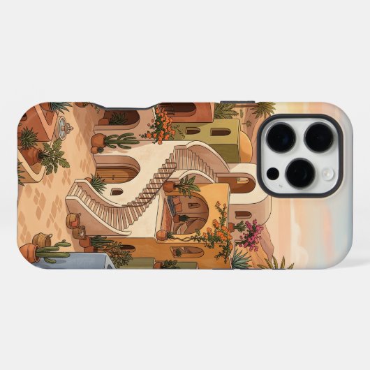 Boho Terracotta iPhone 16 Pro Max Case | Moroccan  Hülle (Rückseite (Horizontal))