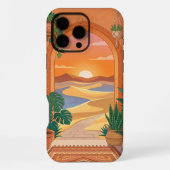 Boho Terracotta iPhone 16 Pro Max Case | Tropical Hülle (Rückseite)