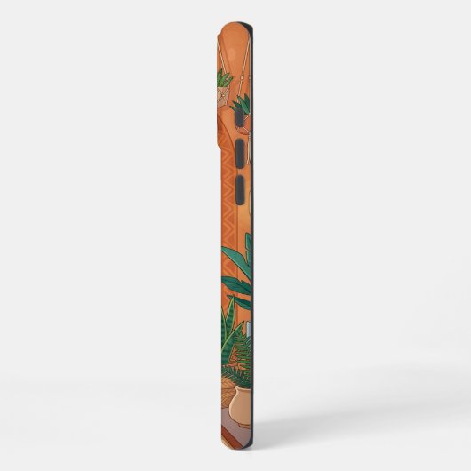 Boho Terracotta iPhone 16 Pro Max Case | Tropical Hülle (Linke Seite)