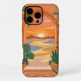 Boho Terracotta iPhone 16 Pro Max Hülle | Tropisch