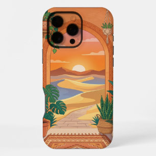 Boho Terracotta iPhone 16 Pro Max Hülle Tropisch