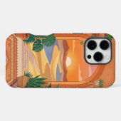 Boho Terracotta iPhone 16 Pro Max Hülle | Tropisch (Rückseite (Horizontal))