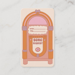 Boho Terracotta Jukebox Song Request Card Begleitkarte