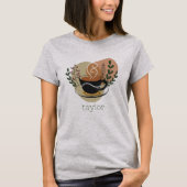 Boho Terracotta-Kaffee Personalisiert T-Shirt (Vorderseite)