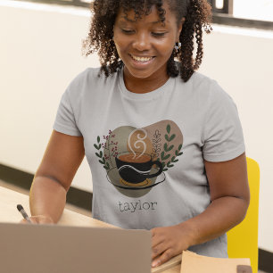 Boho Terracotta-Kaffee Personalisiert T-Shirt