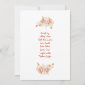 Boho Terracotta Kinderdusche Einladung (Rückseite)