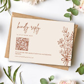 Boho Terracotta Kindly Antwort Hochzeit QR Code