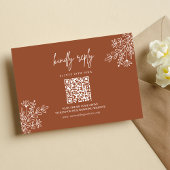 Boho Terracotta Kindly Antwort Hochzeit QR Code