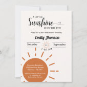 Boho terracotta kleine Shunshi Babydusche Einladung (Vorderseite)