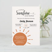 Boho terracotta kleine Shunshi Babydusche Einladung (Stehend Vorderseite)