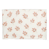 Boho Terracotta Leaf Botanical Pattern Pillowcase Kissenbezug (Vorderseite-Links)
