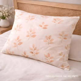 Boho Terracotta Leaf Botanical Pattern Pillowcase Kissenbezug