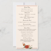 Boho Terracotta Lush Fall Floral Wedding Program (Rückseite)