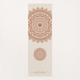 Boho Terracotta Mandala auf dem Individuelle Name  Yogamatte