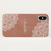 Boho Terracotta Mandala Individuelle Name Case-Mate iPhone Hülle (Rückseite (Horizontal))