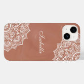 Boho Terracotta Mandala Individuelle Name Case-Mate iPhone Hülle (Rückseite (Horizontal))