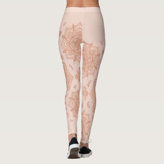 Boho Terracotta Mandala Leggings (Rückseite)