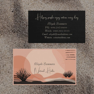 Boho Terracotta Meditative Wüste Business Card Visitenkarte