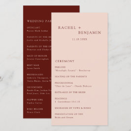 Boho Terracotta Minimal Wedding Ceremony Modern