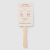 Boho Terracotta Minimalistisch Botanicals-Programm Fächer (Rückseite)