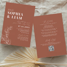 Boho Terracotta mit UAWG QR Code Wedding