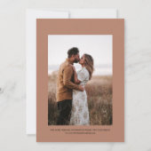 Boho Terracotta Moon Foto Save the Date Karte (Rückseite)