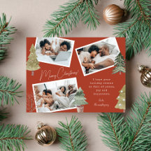 Boho Terracotta Multi Foto Weihnachtsbaum