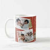 Boho Terracotta Multi Foto Weihnachtsbaum Kaffeetasse (Links)