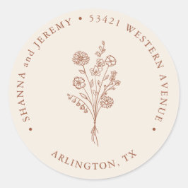 Boho Terracotta Museo Cantonale d'Arte | RÜCKSENDE Runder Aufkleber