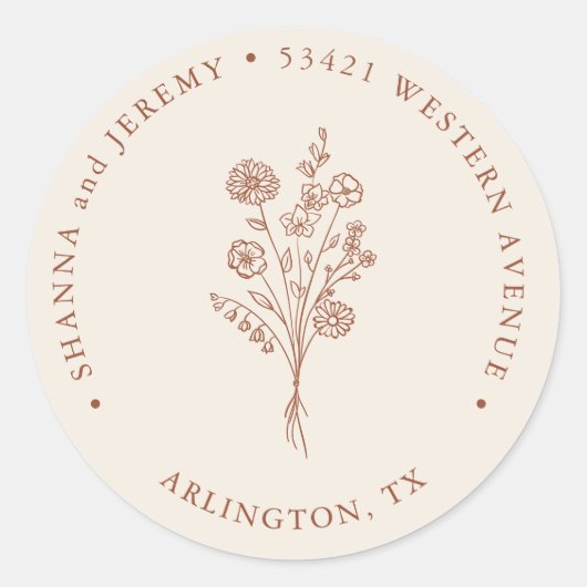 Boho Terracotta Museo Cantonale d'Arte | RÜCKSENDE Runder Aufkleber (Vorderseite)