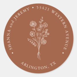 Boho Terracotta Museo Cantonale d'Arte | RÜCKSENDE Runder Aufkleber