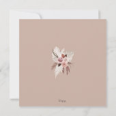 Boho Terracotta Neutral Floral Wreath Wedding Save The Date (Rückseite)