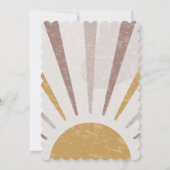 Boho Terracotta Orange Erster Rundgang durch die S Einladung (Rückseite)