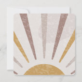 Boho Terracotta Orange Erster Rundgang durch die S Einladung (Rückseite)